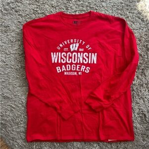 Russell Athletic Red Wisconsin Badgers Long Sleeve Tee, Sz 3XL